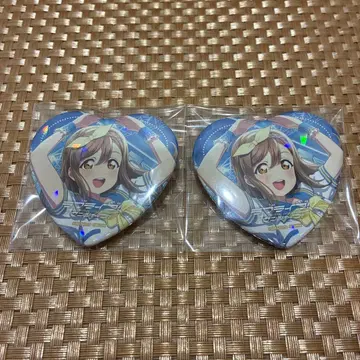 러브 라이브 선샤인 쿠니키다 하나마루 하트형 홀로그램 캔뱃지