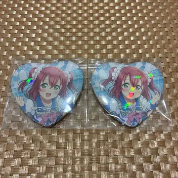 러브 라이브 선샤인 쿠로사와 루비 하트형 홀로그램 캔뱃지