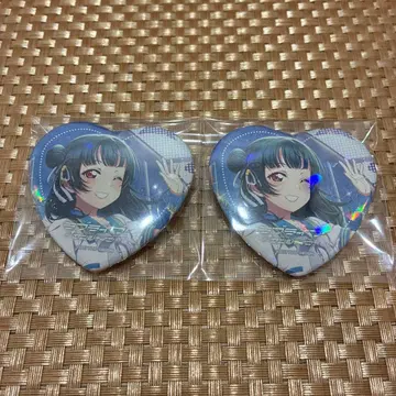 러브 라이브 선샤인 츠시마 요시코 하트형 홀로그램 캔뱃지