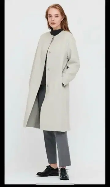 유니클로 더블 페이스 컬러 코트