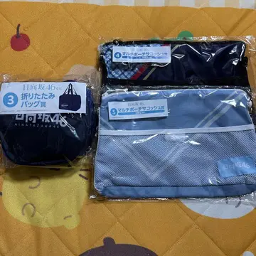 히나타자카46 복권 3 접이식 백 45 멀티 파우치 사코슈 3점 세트