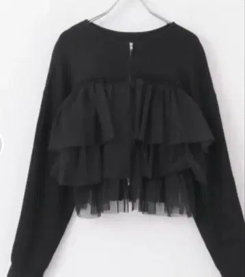 더블 지퍼 프릴 니트 가디건