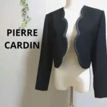 PIERRE CARDIN 노카라 자켓 블랙