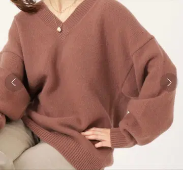 이에나 AQUA V넥 풀오버 니트 캐시미어 혼방 22AW