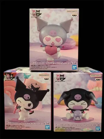 산리오 캐릭터즈 쿠로미 피규어 컬렉션 3종 컴프와 당첨 복권