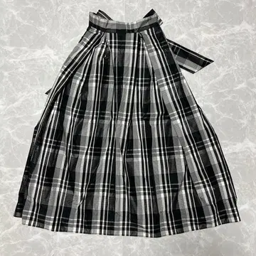 FRAY I.D 체크 무늬 리본 타프타 스커트 사이즈 1 프레이아이디