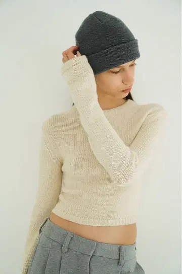CLANE COTTON SHORT KNIT TOPS