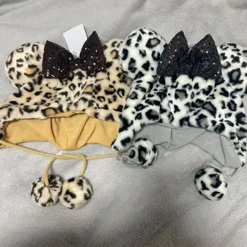 디즈니 레오파드 무늬 팬캡 미니 브라운 그레이