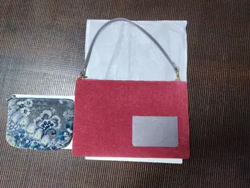 FEILER 빨간색 스웨이드 파우치