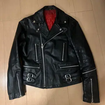 ACDC 가죽 블랙 더블 라이더스 롱 재킷 파키스탄 재킷 38