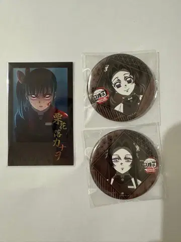 귀멸의 칼날 다이닝 즐거운 복권 브로마이드 카나오 캔뱃지 시노부 카나에