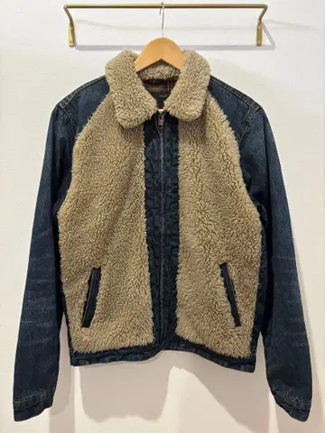 ZARA 그리즐리 자켓 곰가죽 데님 보아 플리스 트래커