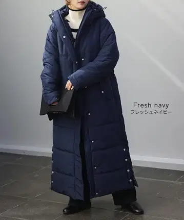 HUG.U 하그유 [극미] 네이비 M 롱 코트 벤치 코트