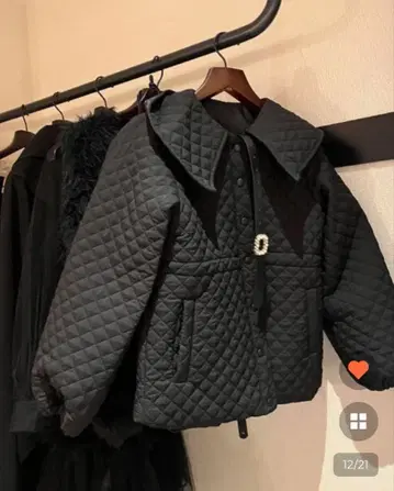 nugu 퀼팅 벨트 패딩 자켓