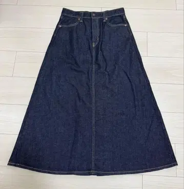 썸씽 SOMETHING 데님 플레어 스커트 M