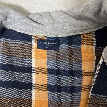 BACK NUMBER 체크 무늬 플란넬 셔츠 2장 세트 M 사이즈