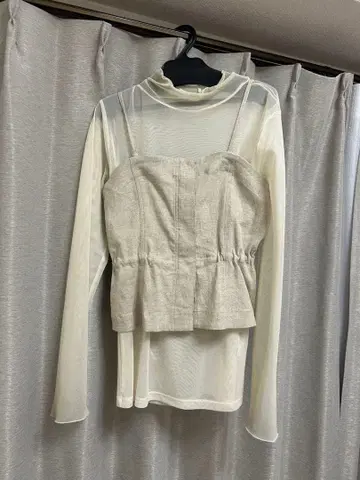 부드러운 베이지색 뷔스티에