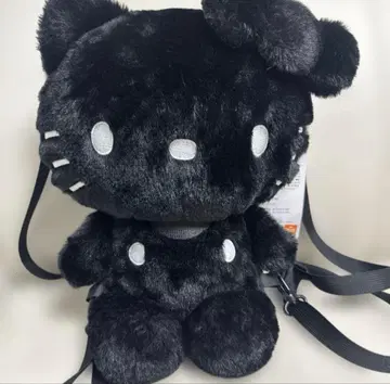 새상품 KITTY 헬로키티 봉제 인형 백팩 블랙 가방 백