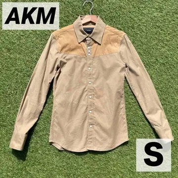 [ 새상품급 ] AKM 웨스턴 셔츠 긴팔 베이지 S 셔츠