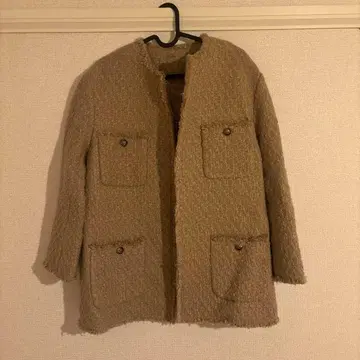 Mila Owen 노카라 자켓 베이지