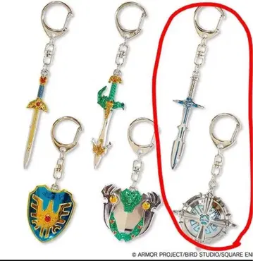 드래곤 퀘스트 드래곤 퀘스트 키링 메탈릭 도망친 메탈 방패 검