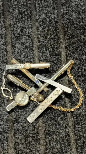 은제 silver 은 넥타이핀 모음 총 51g