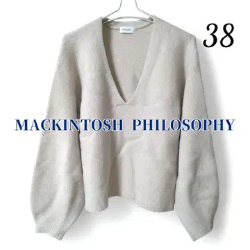 새상품급 매킨토시 필로소피 긴팔 V넥 울 스웨터 38