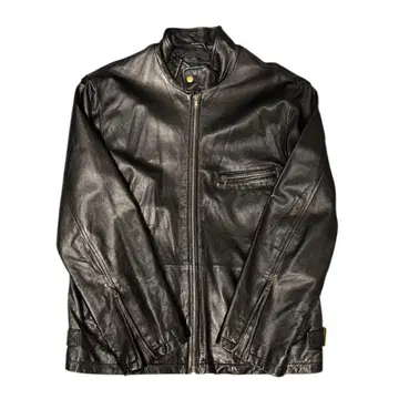 천연 가죽 램 가죽 자켓 L 싱글 라이더 계열 블랙 가죽 블루종