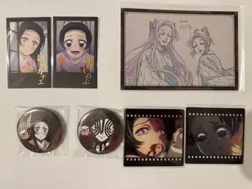 귀멸의 칼날 나눔 엽서 즐거운 복권 캔뱃지 시노부 카나에 아카자