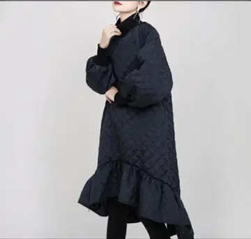 퀼팅 원피스 벌룬 슬리브