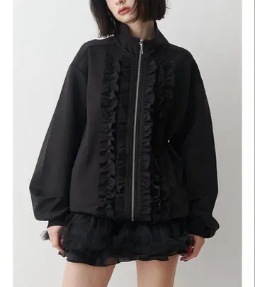 [ 택 포함 미사용 ] jouetie 루즈 프릴 트랙 자켓 저지