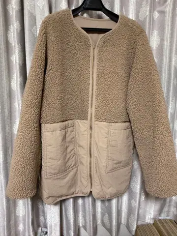 nano universe 보아 자켓 퀼팅 자켓 리버서블