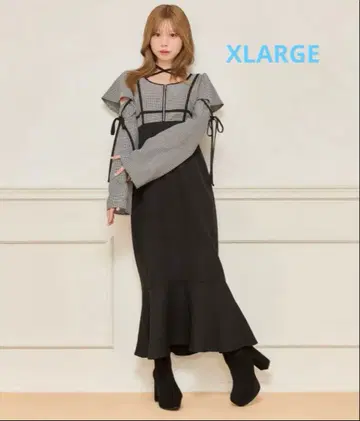 apres jour 긴팔 플레어 머메이드 원피스