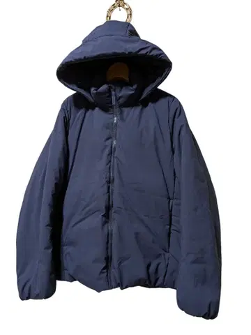 고품질 유니클로 하이브리드 다운 후드티 네이비 L 사이즈