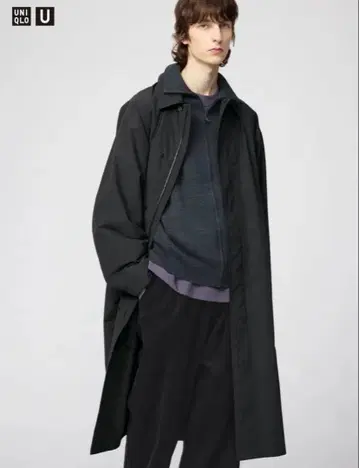 유니클로 U 2025 가을/겨울 오버 사이즈 스텐카라 코트 블랙 M