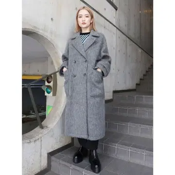 MURUA (무루아) 샤기 오버코트 (그레이)