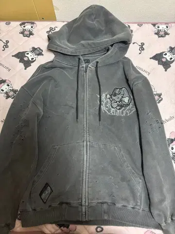 GALFY 후드티 자수 로고 와펜 L 그레이 GALFY 중형견