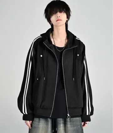 라인 슬리브 트랙 지퍼 후드티 자켓 ADRER M 사이즈