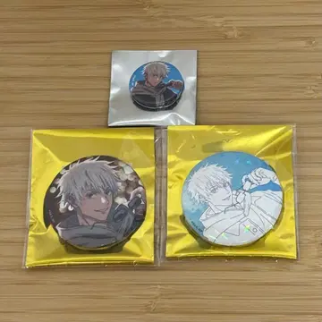 주술회전 x 말큐브 콜라보 고죠 사토루 등신 캔뱃지 전 3종 컴프