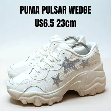 새상품급 푸마 파르사 웨지 23cm 스타 별 통굽 스니커즈