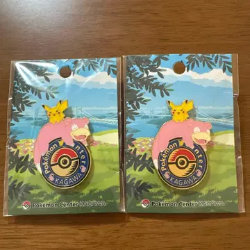 포켓몬 센터 카가와 핀 배지 야돈 현지 한정판 로고 핀즈 피카츄 익명
