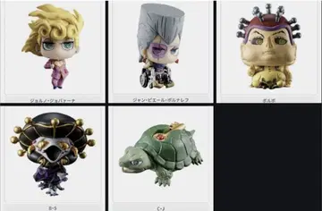 5종 세트 죠죠 캡슐 피규어 컬렉션 GOLD WIND