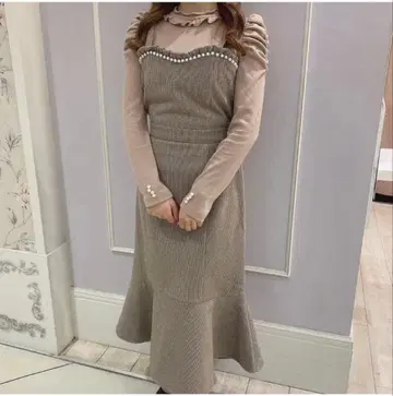 신주쿠 루미네 한정판 evelyn 펄 머메이드 점프 스커트