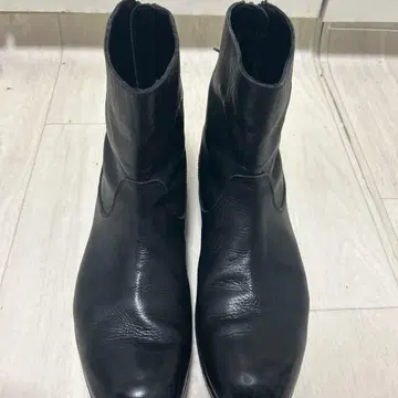 블랙 가죽 부츠 파드로네 27.5