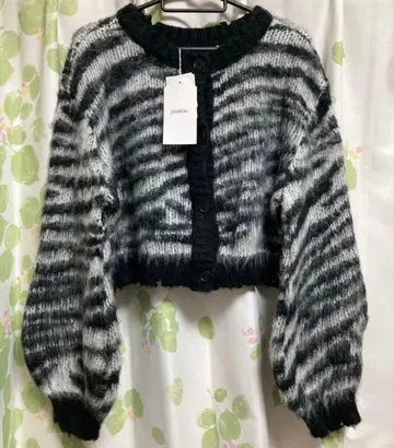 새상품 jouetie 쥬에티 제브라 패턴 가디건