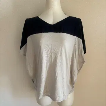 디어 프린세스 V넥 티셔츠 [ M ] 네이비 x 그레이 루즈핏