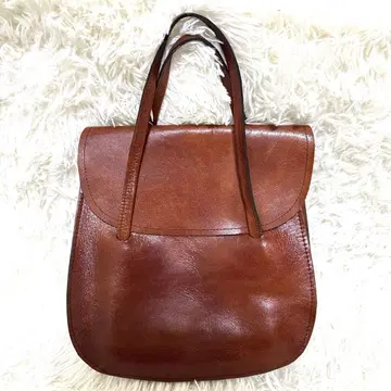 카멜 가죽 핸드백 천연 가죽 심플