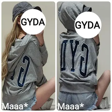 GYDA 귀여운 로고 프론트 ZIP 후드티
