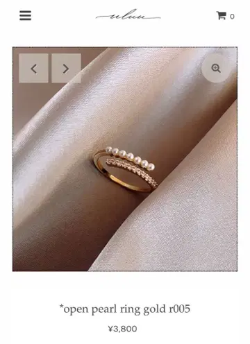 [ 새상품 ] 오픈 펄 반지 골드