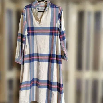 BEAMS BOY 체크 무늬 셔츠 원피스